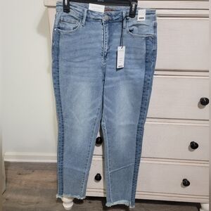 Judy Blue high waist frayed hem slim fit size 11